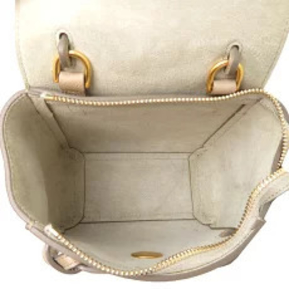 Celine Pico Belt Bag Handbag Leather Beige - Picture 6 of 10